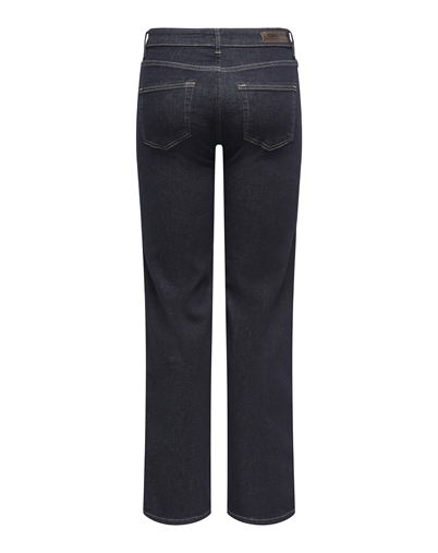 Only - ONLBlush Mid Straight Denim Jeans - Dark Blue Denim 